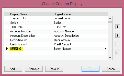 Changing display name in Dynamics GP