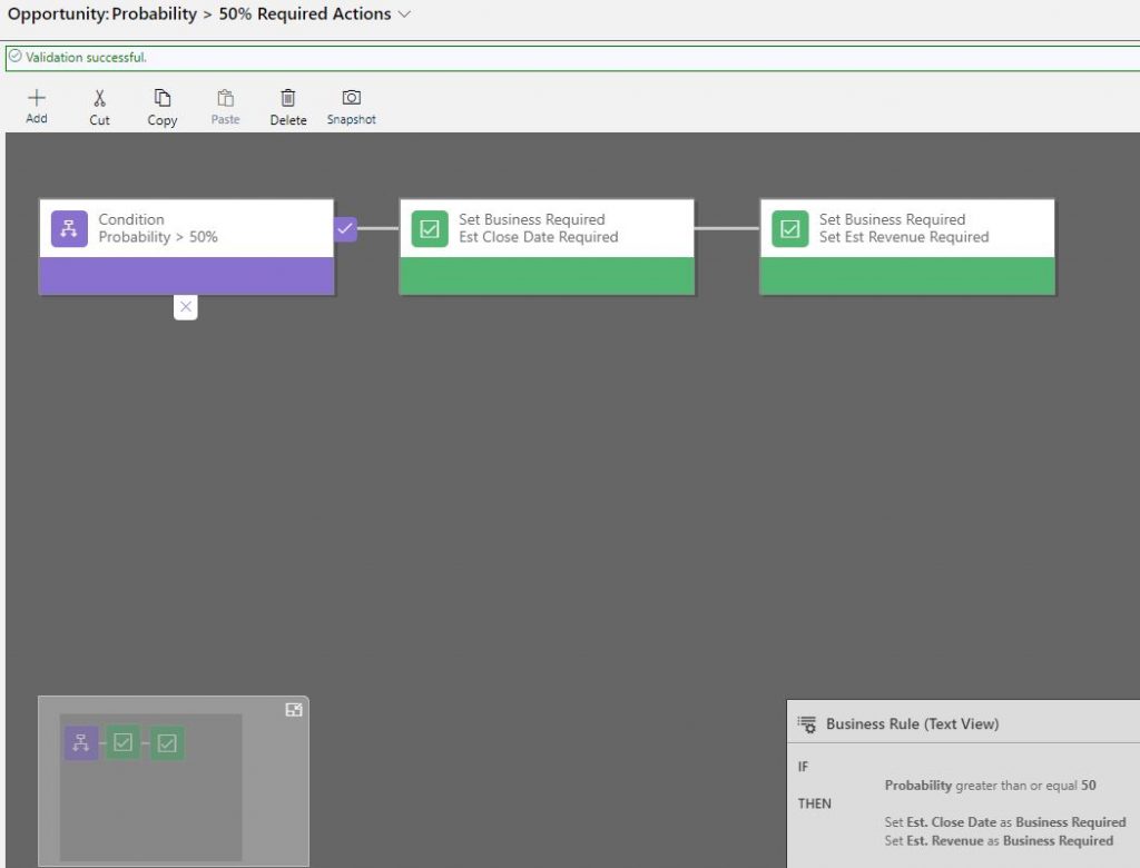 Opportunity business rule in Dynamics 365