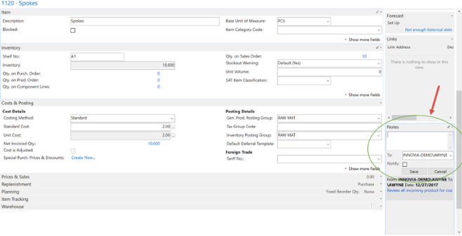 Showing notifications in Dynamics NAV