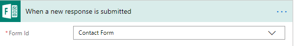 When a new response is submitted in Microsoft Flow